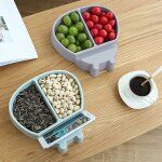 Lazy bol a snack avec support pour tlphone portable, bote de rangement polyvalente en plastique a ...