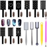 Lbgwp60 - 15 pcs chat oeil ongle aimant bton, aimant bton ensemble, pour effet oeil de chat parfait, ...