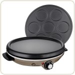Lbgwp60 - 8694crpire duo 1000 muscade, crpire electrique 2 en 1 crpes et pancakes, 2 plaques amovibles, ...