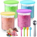 Lbgwp60 - bacs a crme glace pour creami, lot de 4 rcipient creami pour nc501 nc500, rcipients a crme ...