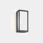 Leds c4 skat mini lanterne murale ext�rieure led mini box gris urbain, blanc ip65 9w 2700k