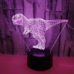 Led dinosaure nuit lumi�re 3d optique illusion lampe de table 7 couleurs mode lampes d�cor b�b� de couchage ...