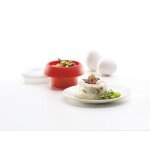 Lku - cuisson vapeur - cuit oeuf ovo - cylindrique - rouge