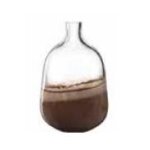 Leonardo 041670 vase en forme de bouteille verre marron et transparent