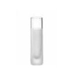 Leonardo 18632 vase cylindrique verre transparent et blanc