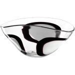 Leonardo occhi blanc vase oval verre noir et transparent