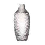 Leonardo poesia vase en forme de bouteille verre gris