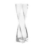 Leonardo swirl vase carr� verre transparent