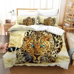 Leopard ensemble housse de couett imprim�� d et taie d'oreiller , ultra doux microfibre hypoallerg��nique ...