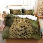 Leopard ensemble housse de couett imprim�� d et taie d'oreiller , ultra doux microfibre hypoallerg��nique ...