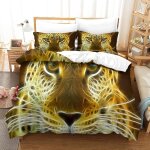 Leopard ensemble housse de couett imprim�� d et taie d'oreiller , ultra doux microfibre hypoallerg��nique ...