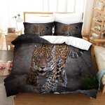 Leopard ensemble housse de couett imprim�� d et taie d'oreiller , ultra doux microfibre hypoallerg��nique ...