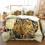 Leopard ensemble housse de couett imprim�� d et taie d'oreiller , ultra doux microfibre hypoallerg��nique ...