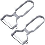 Letnerny - 2 eplucheurs avec lame dentelée a double tranchant ¿ idéaux pour eplucher tomates, kiwis, ... Letnerny - 2 eplucheurs avec lame dentelée a double tranchant ¿ idéaux pour eplucher tomates, kiwis, ...