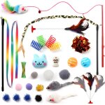 Letnerny - 26 pièces interactif jouets pour chat, kitty chaton jouets chat a plumes, balles, souris Letnerny - 26 pièces interactif jouets pour chat, kitty chaton jouets chat a plumes, balles, souris