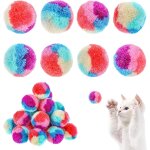 Letnerny - lot de 30 balles a pompons interactives pour chat - 3 cm - jouet de no�l interactif en peluche ...
