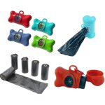 Letnerny - lot de 75 sacs pour chiens avec distributeur et clip pour laisse, (5 rouleaux), 75 sacs hyginiques ...
