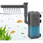 Letnerny - filtre d'aquarium rglable, 600 l / h, pompe de filtre interne avec barre de pulvrisation, ...