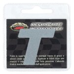 Lettre t adh�sive r�fractive en tissu pour v�tements