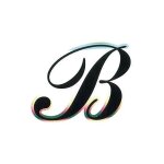 Lettre adh�sive holographique - noname - b - noir - 65 mm - d�coration murale