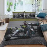 Lewis hamilton parure de lit pi��ces x housse de couette et taies, bedding microfibre ensemble de draps ...