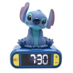 Rveil veilleuse digital lexibook - stitch - 3d lumineux et sonore - bleu - enfant