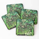 Lige sous - verres en bois absinthe 9, 5 cm lot de 4 pour boissons caf table b