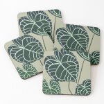 Lige sous - verres en bois anthurium clarinervium 9, 5 cm lot de 4 pour boissons caf table b
