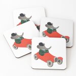 Liège sous - verres en bois babar l'éléphant 9, 5 cm lot de 4 pour boissons café table Liège sous - verres en bois babar l'éléphant 9, 5 cm lot de 4 pour boissons café table