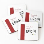 Lige sous - verres en bois barre rouge fonc bien! 9, 5 cm lot de 4 pour boissons caf table