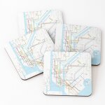 Liège sous - verres en bois carte des transports en commun de new york 9, 5 cm lot de 4 pour boissons ... Liège sous - verres en bois carte des transports en commun de new york 9, 5 cm lot de 4 pour boissons ...
