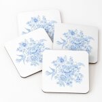 Lige sous - verres en bois chinoiserie oiseaux et fleurs, faisan asiatique 9, 5 cm lot de 4 pour boissons ...