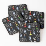 Lige sous - verres en bois cluedo rpt 9, 5 cm lot de 4 pour boissons caf tabl