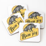 Liège sous - verres en bois cochon au rhum 9, 5 cm lot de 4 pour boissons café table b Liège sous - verres en bois cochon au rhum 9, 5 cm lot de 4 pour boissons café table b