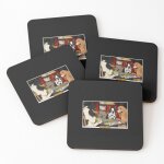 Liège sous - verres en bois jouer aux colons de catane avec des chiens 9, 5 cm lot de 4 pour boissons ... Liège sous - verres en bois jouer aux colons de catane avec des chiens 9, 5 cm lot de 4 pour boissons ...