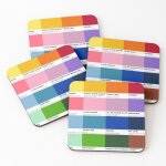 Lige sous - verres en bois couleurs pantone du new hope club 9, 5 cm lot de 4 pour boissons caf table ...