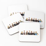 Lige sous - verres en bois esprits criminels : l'quipe 9, 5 cm lot de 4 pour boissons caf table