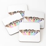 Lige sous - verres en bois gang des esprits criminels 9, 5 cm lot de 4 pour boissons caf table b