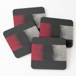 Lige sous - verres en bois globules rouges, argents et noirs 9, 5 cm lot de 4 pour boissons caf table ...
