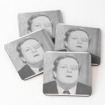 Lige sous - verres en bois jean - marie le pen 9, 5 cm lot de 4 pour boissons caf table b