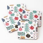 Lige sous - verres en bois joyeux et lumineux 9, 5 cm lot de 4 pour boissons caf table b