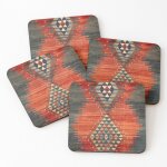 Liège sous - verres en bois kilim décoratif vintage kars, tissage navaho, textile aztèque tissé 9, 5 ... Liège sous - verres en bois kilim décoratif vintage kars, tissage navaho, textile aztèque tissé 9, 5 ...
