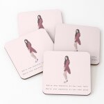 Lige sous - verres en bois lana del rey - nous sommes matres de notre destin 9, 5 cm lot de 4 pour ...