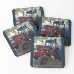 Lige sous - verres en bois moissonneuse internationale 1486 9, 5 cm lot de 4 pour boissons caf table ...