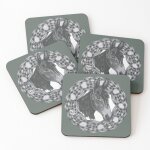 Liège sous - verres en bois la mule est mon amie 9, 5 cm lot de 4 pour boissons café table b Liège sous - verres en bois la mule est mon amie 9, 5 cm lot de 4 pour boissons café table b