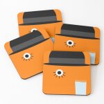 Liège sous - verres en bois orange mécanique 9, 5 cm lot de 4 pour boissons café table Liège sous - verres en bois orange mécanique 9, 5 cm lot de 4 pour boissons café table