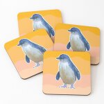 Lige sous - verres en bois palette de jaune pingouin 9, 5 cm lot de 4 pour boissons caf table b