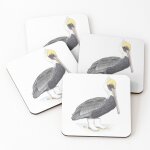 Lige sous - verres en bois plican en bottes de crevettier 9, 5 cm lot de 4 pour boissons caf table ...