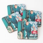 Lige sous - verres en bois le prsident richard nixon jouant au bowling a la maison blanche - version ...