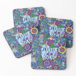 Lige sous - verres en bois pura vida costa rica lettrage citation 9, 5 cm lot de 4 pour boissons caf ...